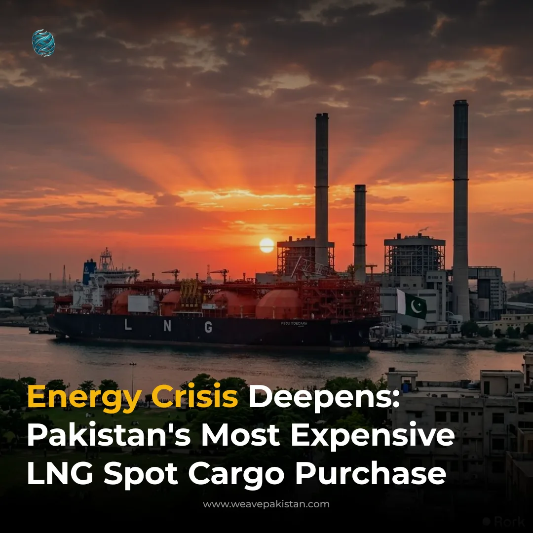 AI-generated illustration: Energy Crisis Deepens: Pakistan's Most Expensive LNG Spot Cargo Purchase