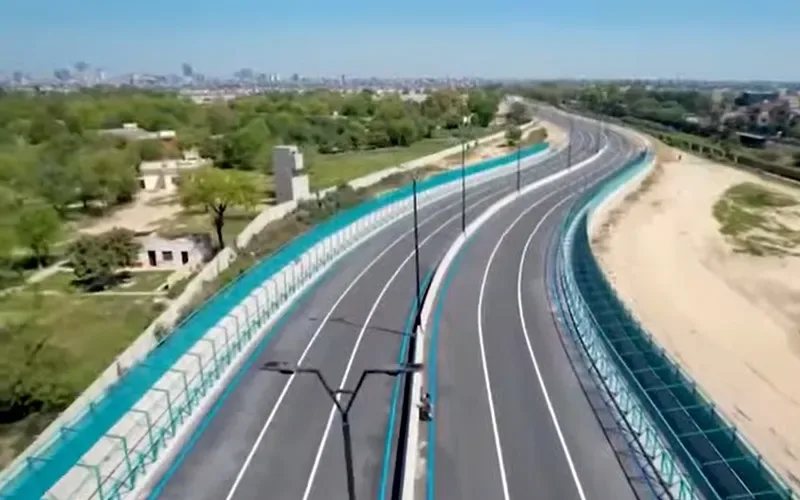 AI-generated illustration: Lahore's Solar Road Fails to Deliver After One Year No electricity generated despite high hopes