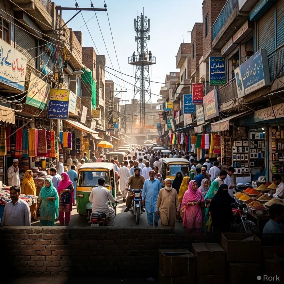 AI-generated illustration: Mirpur Restores Internet and Mobile Services After 45-Day Suspension