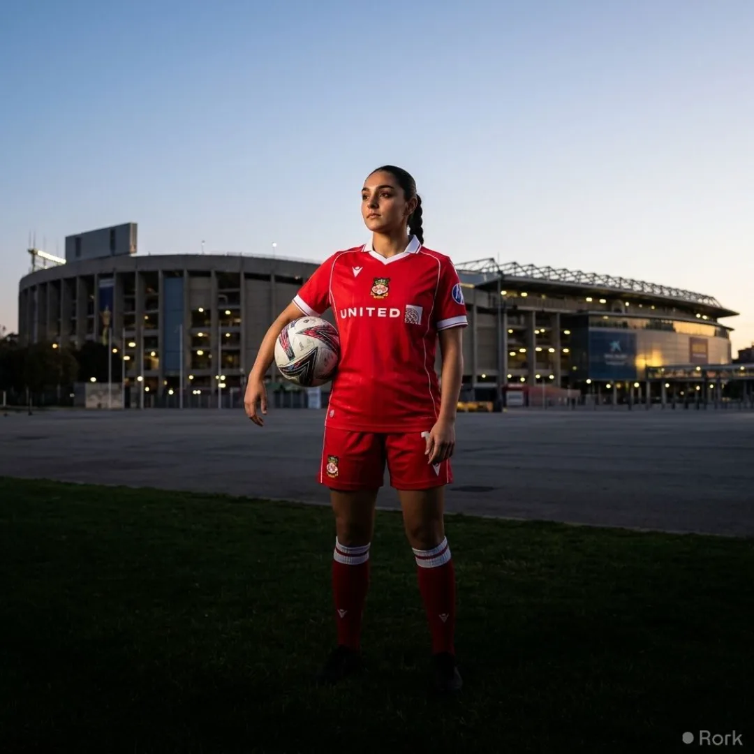 AI-generated illustration: History Made! Mariam Mehmood Breaks Barriers in European Football