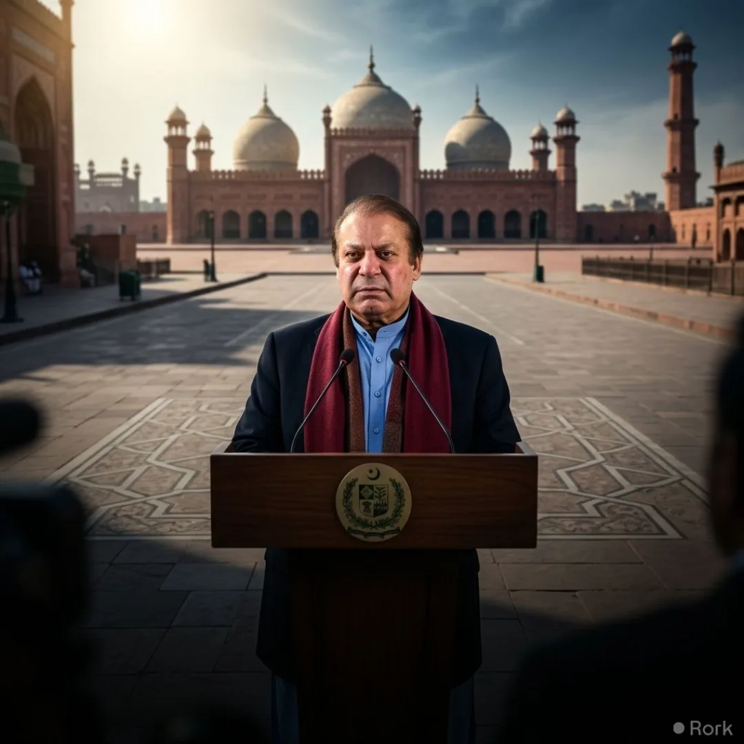 AI-generated illustration: Nawaz Sharif Appointed Chairman of Lahore Heritage Area Revival Board