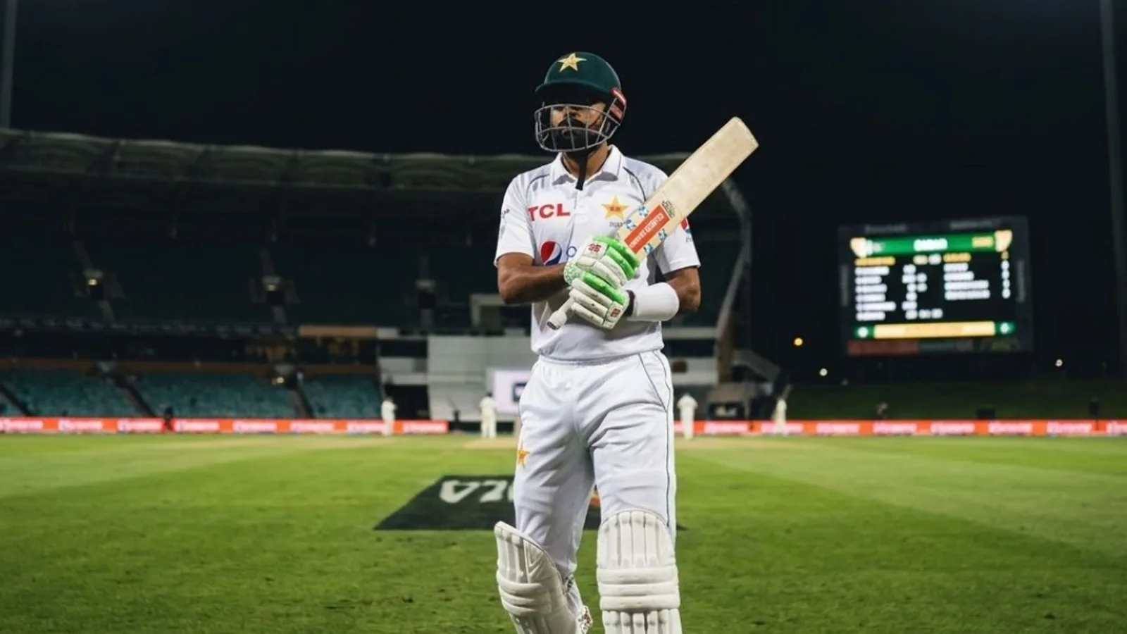 AI-generated illustration: Babar Azam's Solo Fight Continues 50 off 63 Pakistan 88/9 Against West Indies
