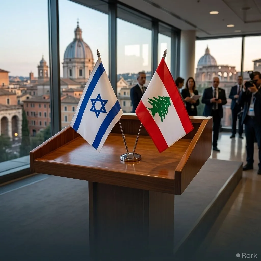 AI-generated illustration: Israel-Lebanon Talks in Italy: A Framework Deal to End Conflict