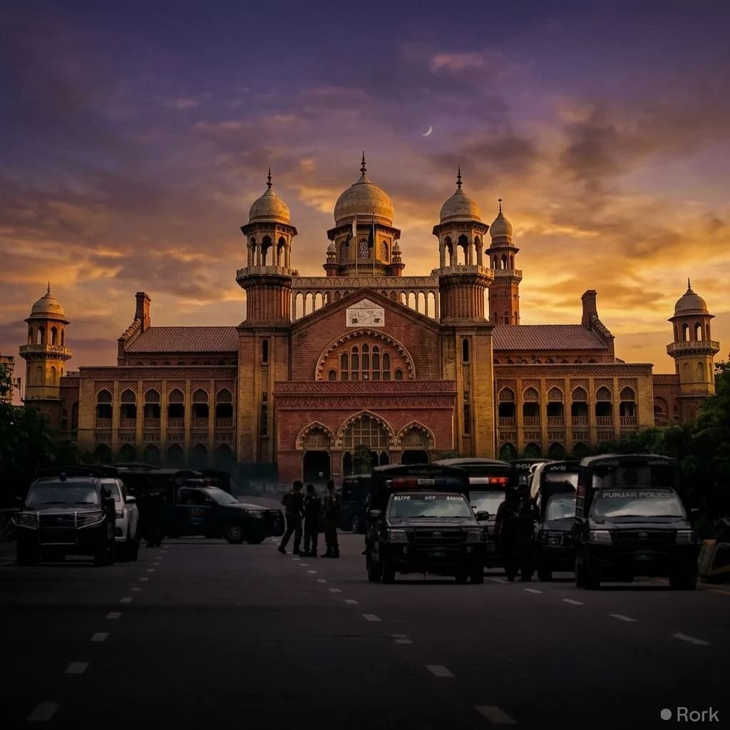 AI-generated illustration: Lahore Police Misstep: Wrong House Raided, Attorney General's Residence