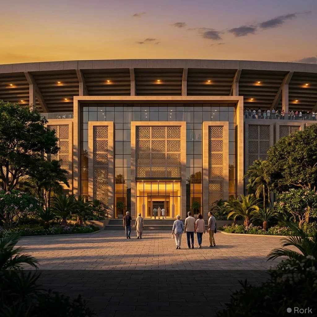 AI-generated illustration: Pakistan's Cricket History Comes Alive at Gaddafi Stadium's New Museum