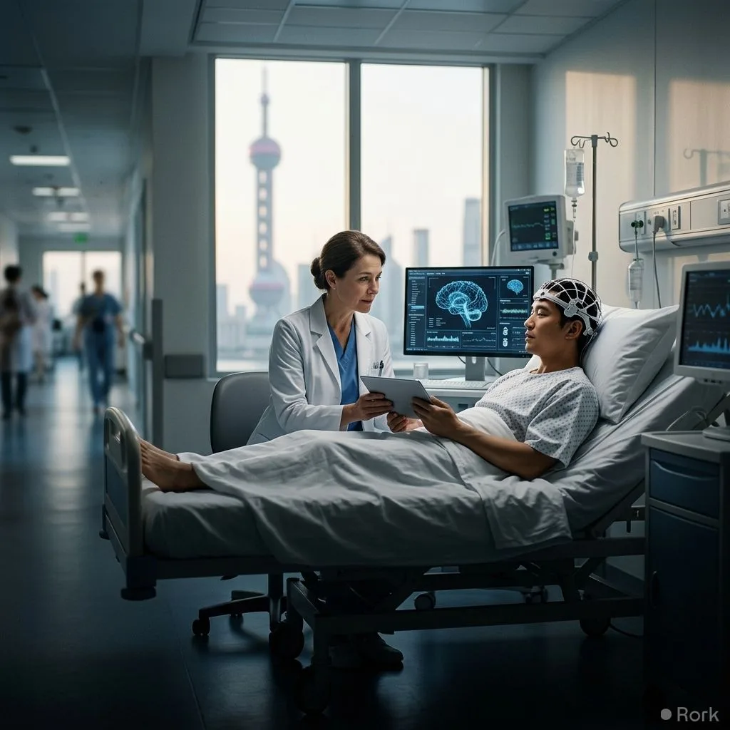 AI-generated illustration: China Pioneers Commercial Brain-Computer Interface Implant