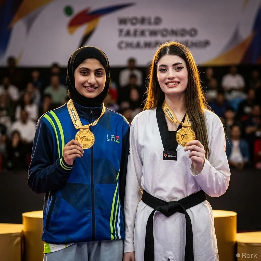 AI-generated illustration: Pakistan Wins Gold at Icon Open Taekwondo Championship