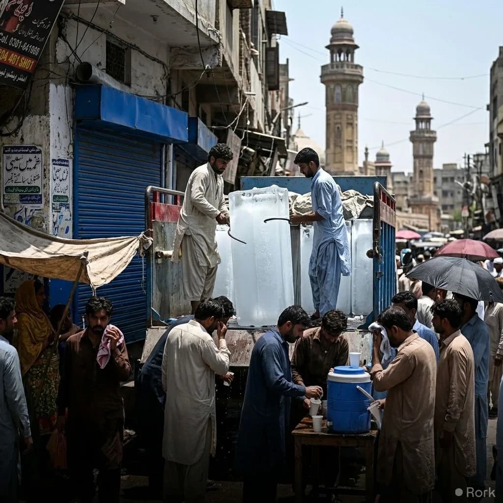 AI-generated illustration: Pakistan Faces Devastating Heat-Related Deaths by 2050