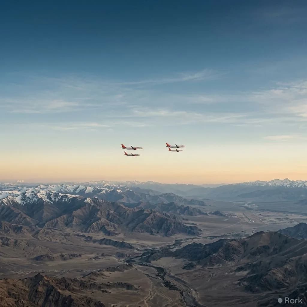AI-generated illustration: Air India Reports $2.3 Billion Loss Amid Pakistan Airspace Closure