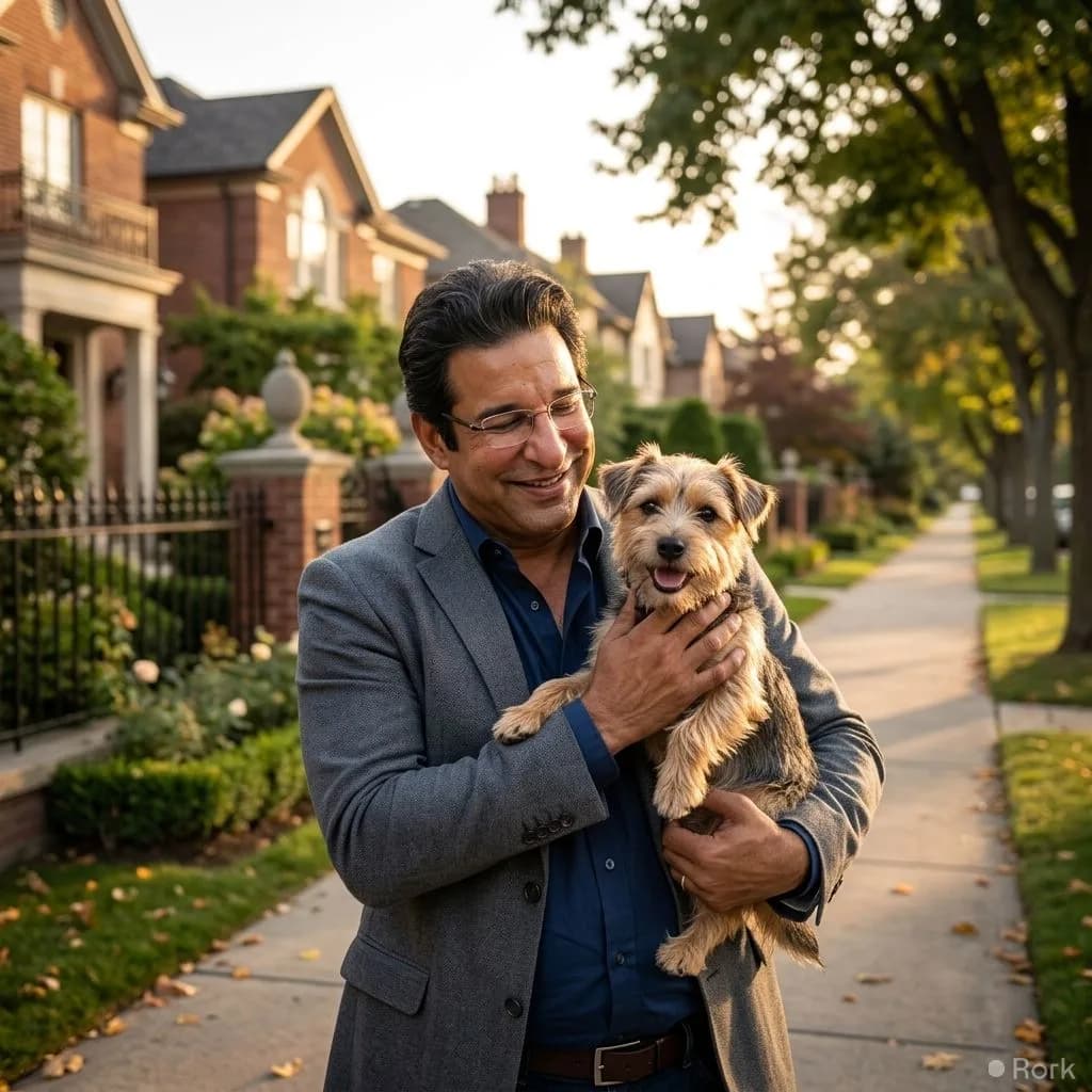AI-generated illustration: Wasim Akram's Dog Found