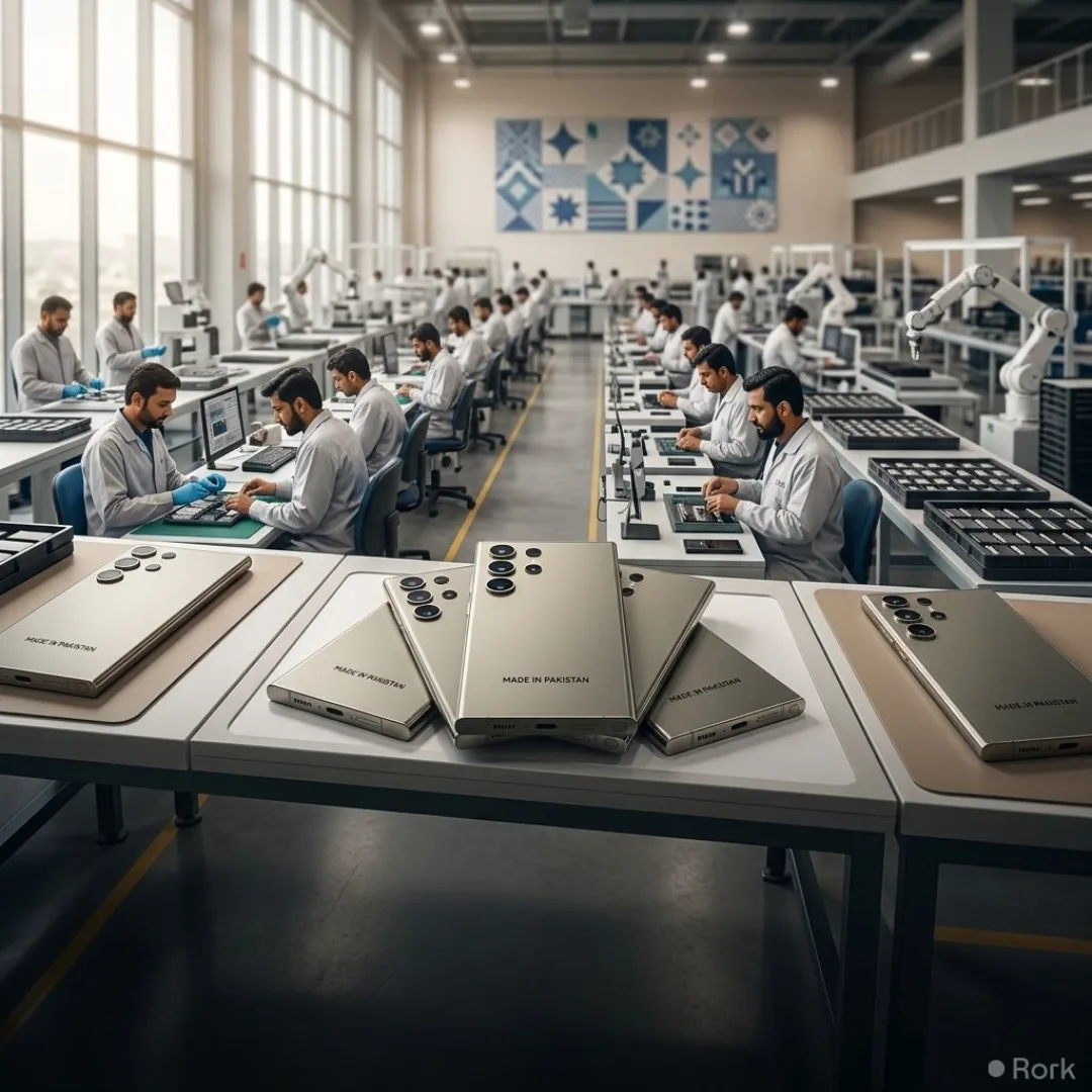 AI-generated illustration: Pakistan Asks Samsung to Export Made in Pakistan Smartphones
