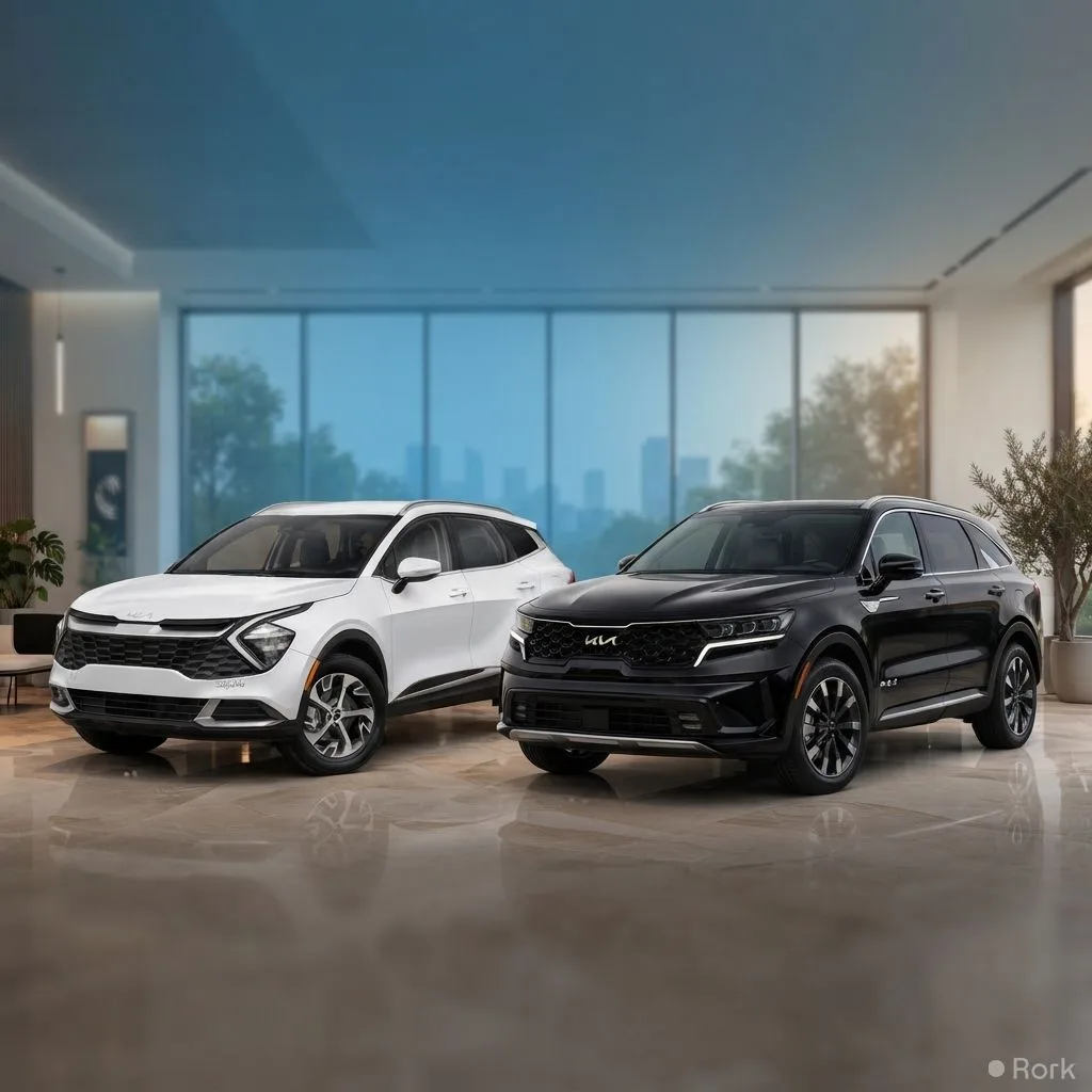 AI-generated illustration: Kia Launches Sportage Hybrid and Sorento PHEV