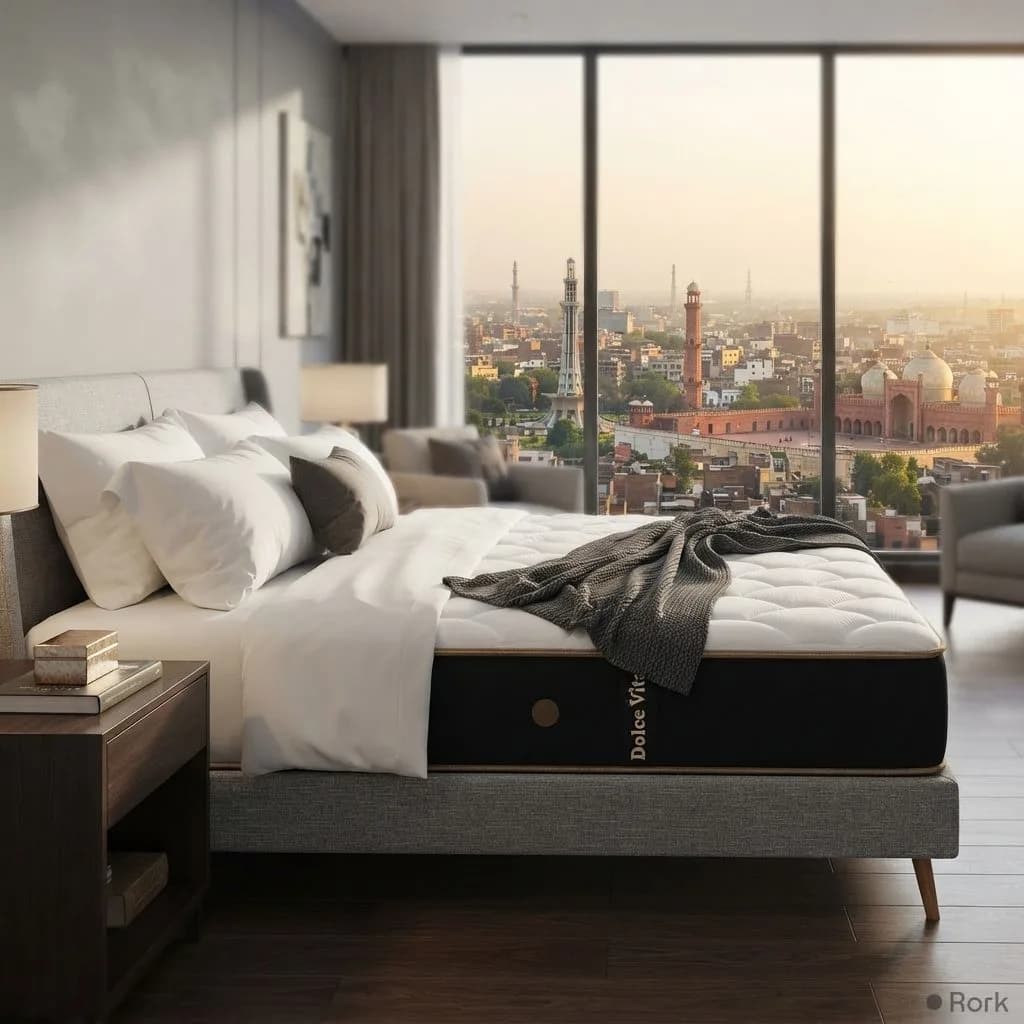AI-generated illustration: Pakistan's Top Hotels Trust Dolce Vita Mattresses