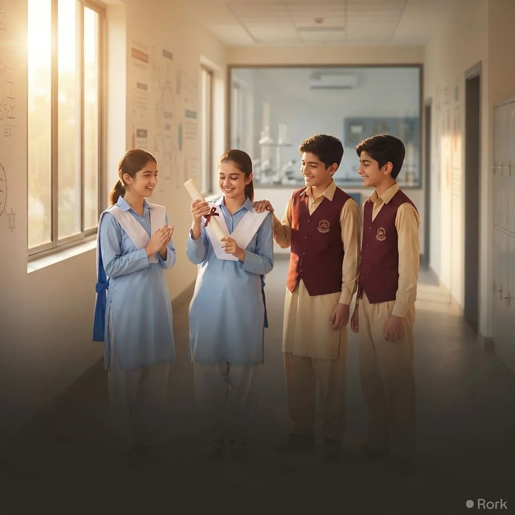 AI-generated illustration: Armed Forces Schools Secure Top 3 Science Spots in FBISE 2026 SSC Exams
