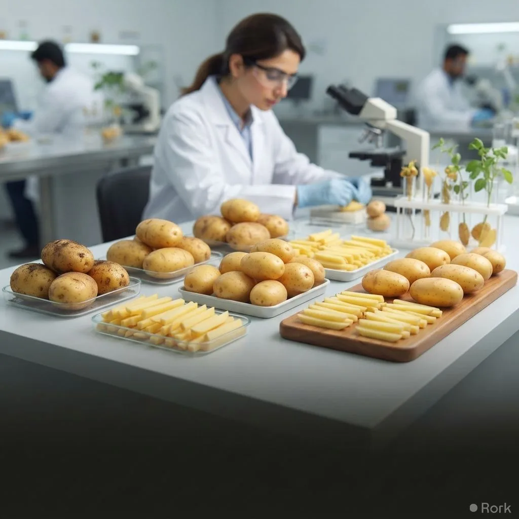 AI-generated illustration: Pakistan Develops 4 New Potato Varieties for Crispier Fries & Chips
