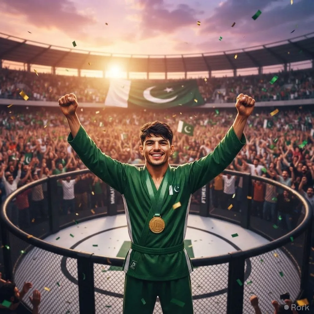 AI-generated illustration: Pakistan Wins 2 Gold Medals at GAMMA Asian Championship