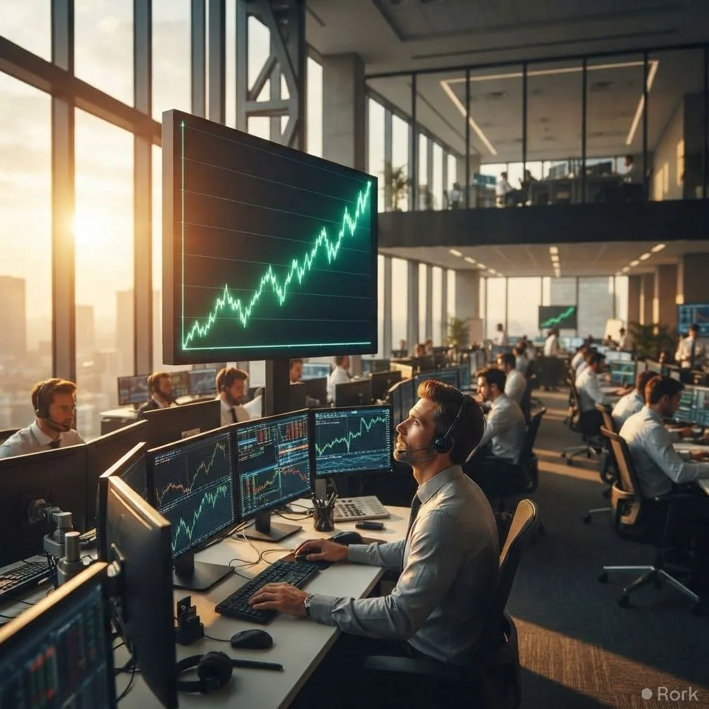AI-generated illustration: Microsoft Adds $450 Billion to Market Value in Single Day
