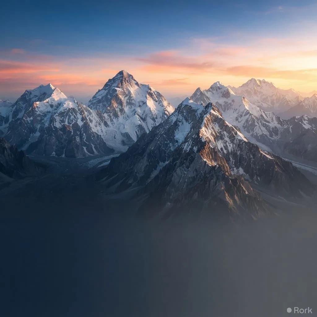 AI-generated illustration: Pakistan Home to Five Mountains Over 8,000 Metres