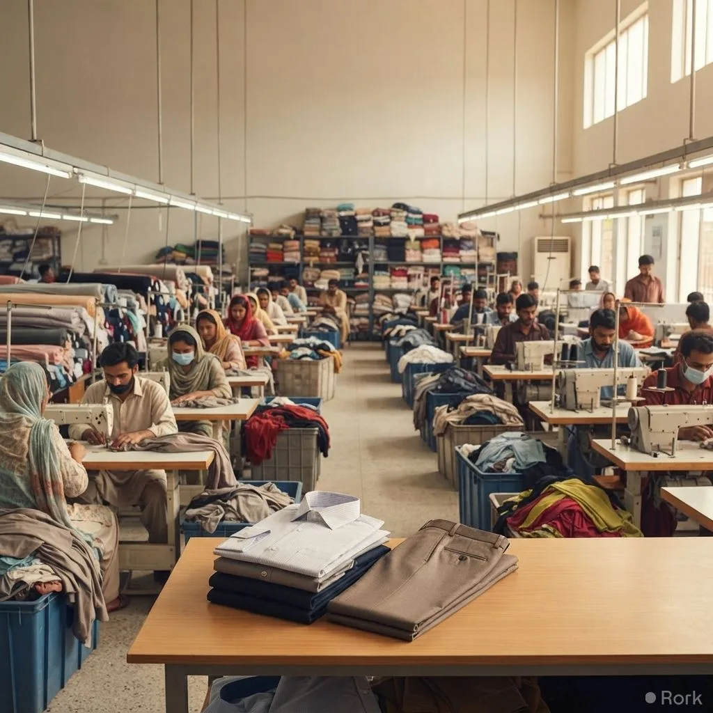 AI-generated illustration: Pakistan's Garment Exports Reach $4.18 Billion