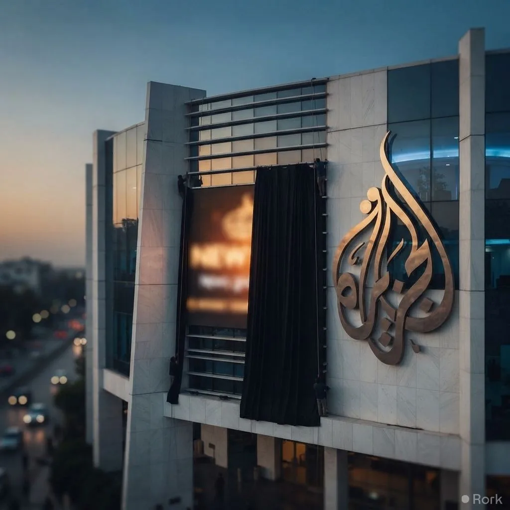 AI-generated illustration: Pakistan Govt shuts down Al Jazeera English site over selective reporting