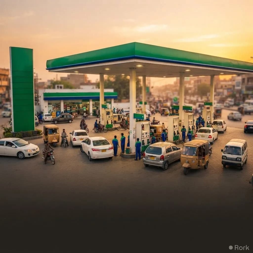 AI-generated illustration: Pakistan's Petroleum Sales Soar 23% in July, Highest in Four Years