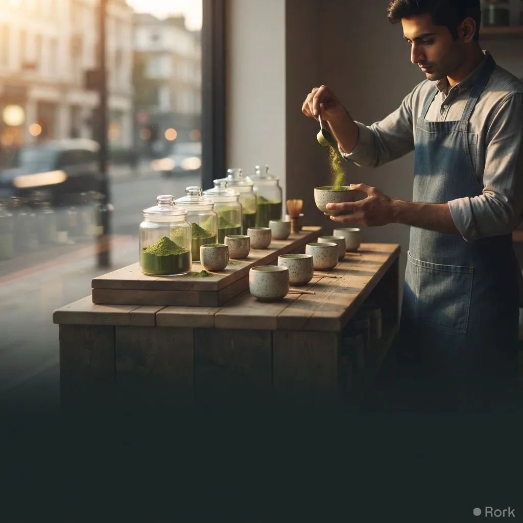 AI-generated illustration: The Nature's Store Projects Matcha Market to Double to $8.7B