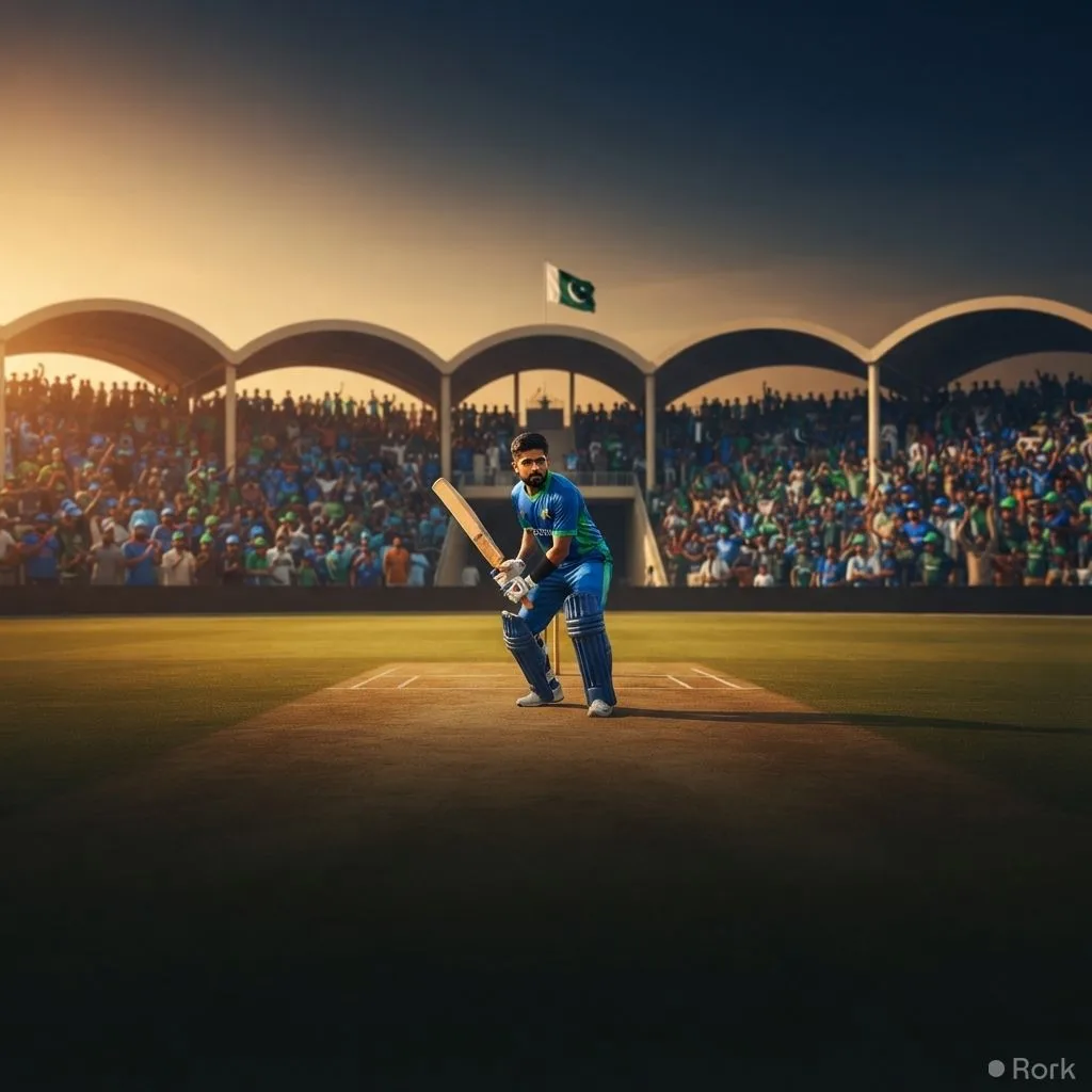 AI-generated illustration: Babar Azam Sets Record with 51.65 Avg as Pakistan Test Captain