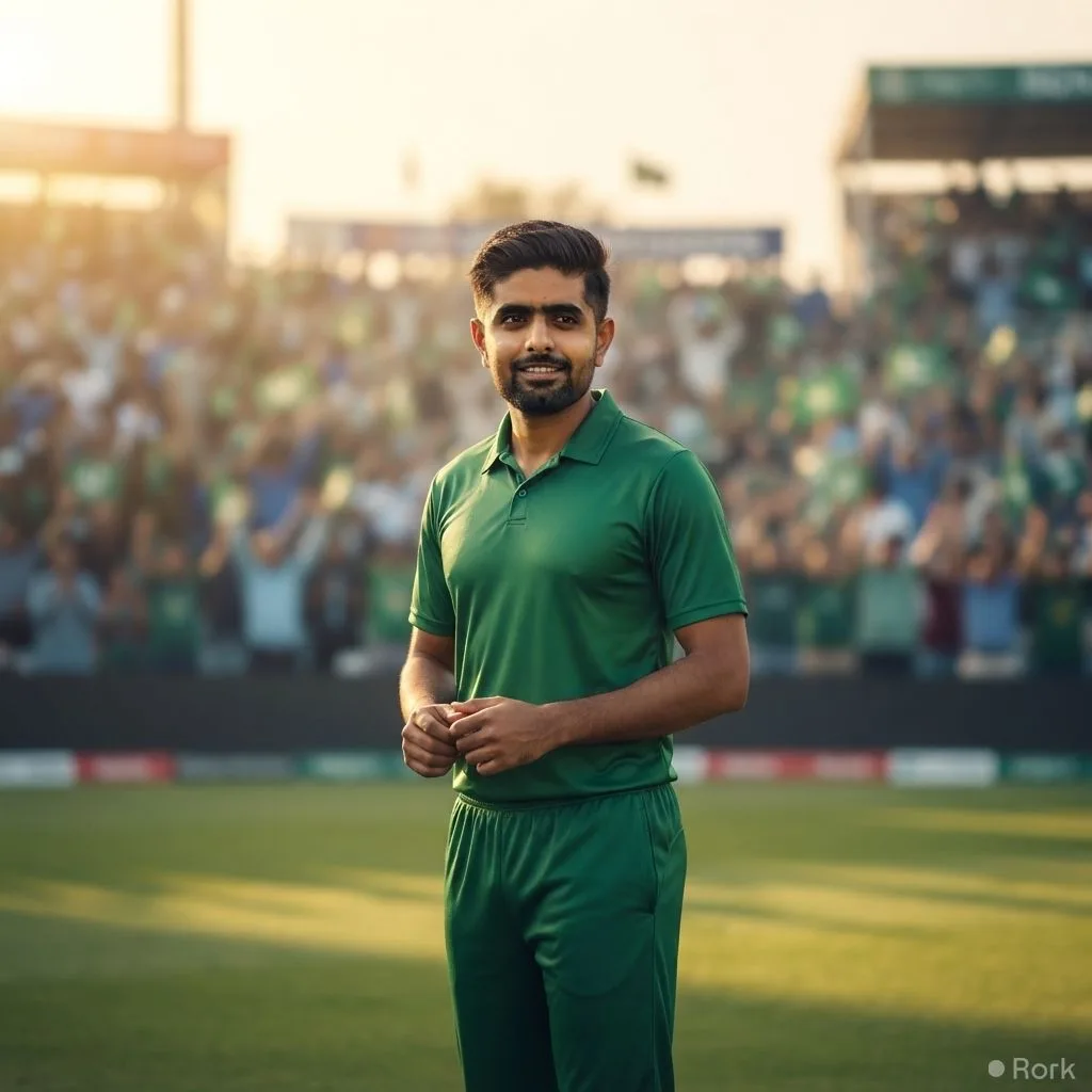 AI-generated illustration: Babar Azam Sets Record As Pakistan's Highest-Averaging Test Captain